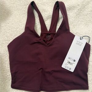 ALO Yoga Burgundy bra tank